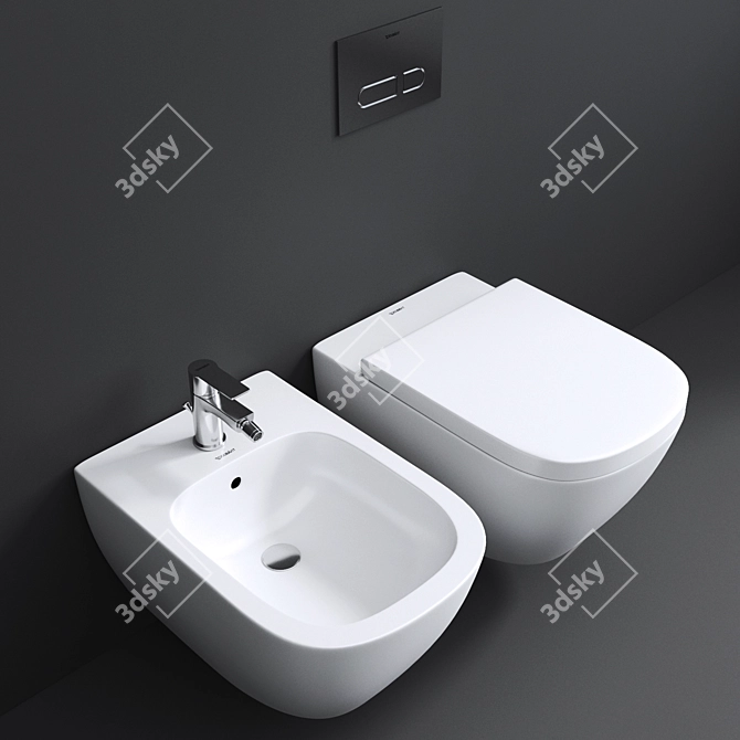  D.2 Rimless Wall Mounted Toilet 3D model image 4