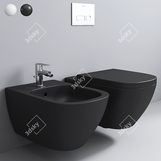  D.2 Rimless Wall Mounted Toilet 3D model image 8