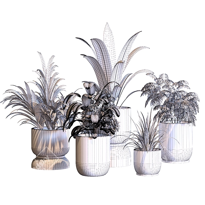 Modern Greenery Decor Collection 2015 3D model image 6