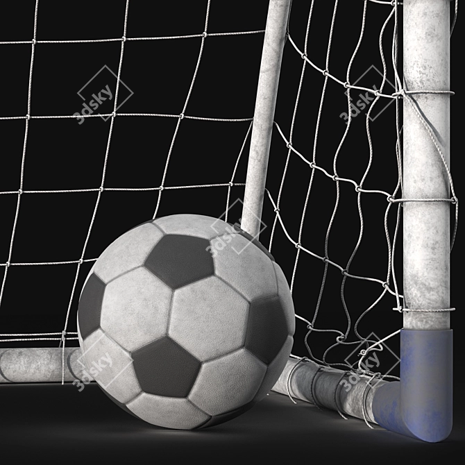 Mini Football Goal Set, Ball 3D model image 2