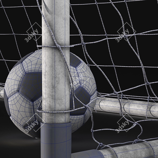 Mini Football Goal Set, Ball 3D model image 3