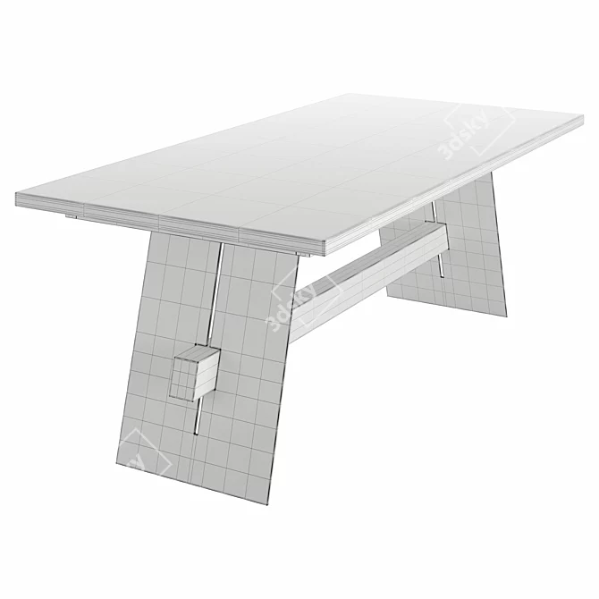  Retro Dining Table by mLOFT 3D model image 3