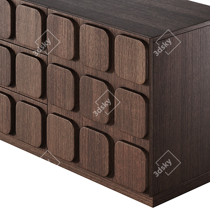 Emmemobili Sorrento Oak Chest 3D model image 2