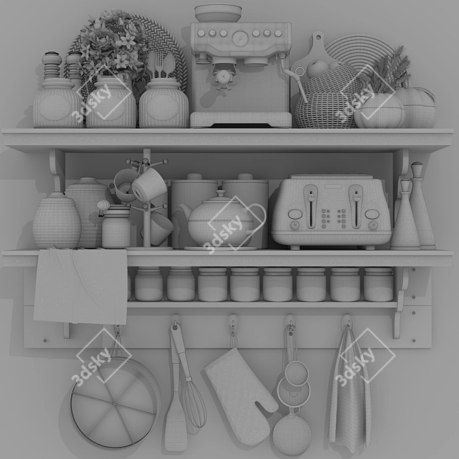 High-Quality Kitchen Set 3D Model 3D model image 5