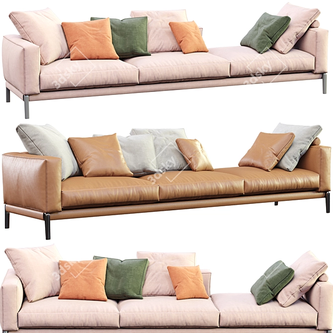 Flexible Sophisticated Sofa Design 3D model image 1