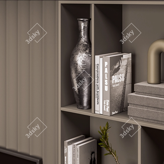 Modern TV Wall Unit Design 3D model image 4