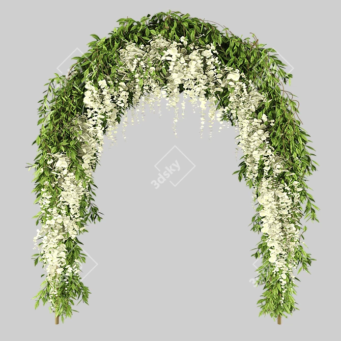  Elegant Wedding Arch Design 3D model image 1