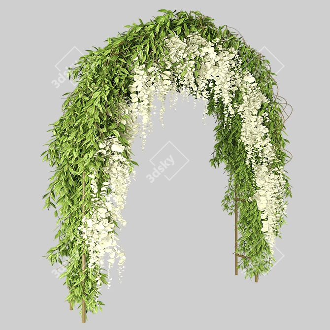  Elegant Wedding Arch Design 3D model image 3