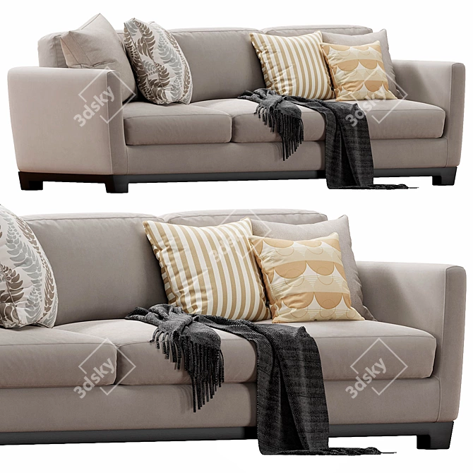 Modern Minimalist Meridiani Allen Sofa 3D model image 1