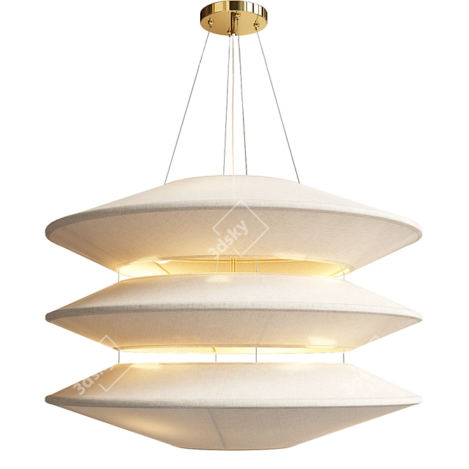 Modern Kyoto Chandelier 70cm 3D model image 1