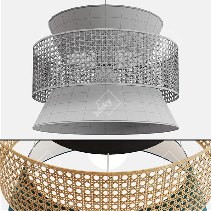 Ornate DOLKIE Pendant Lamp 3D model image 3