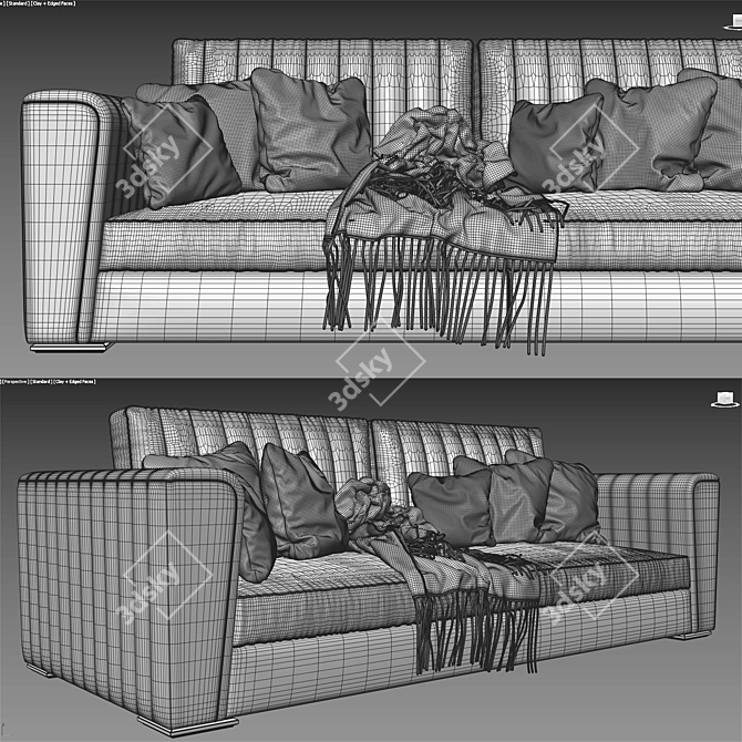 DV Home BEVERLY Low Divano Sofa 3D model image 14