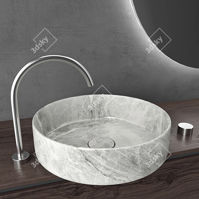 Modern Bathroom Set 3D Model 3D model image 5