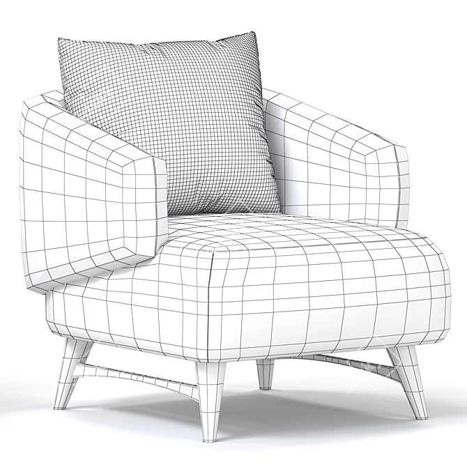 Modern V-Ray Armchair 2015 3D model image 6