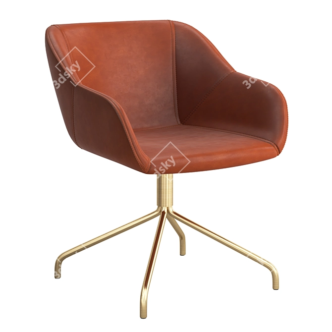 Modern Angelo Task Chair: Compact 3D model image 1