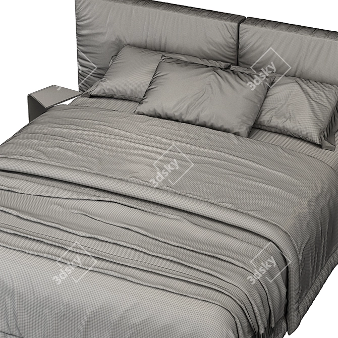 Bonaldo Fluff Bed 3D Model 3D model image 4