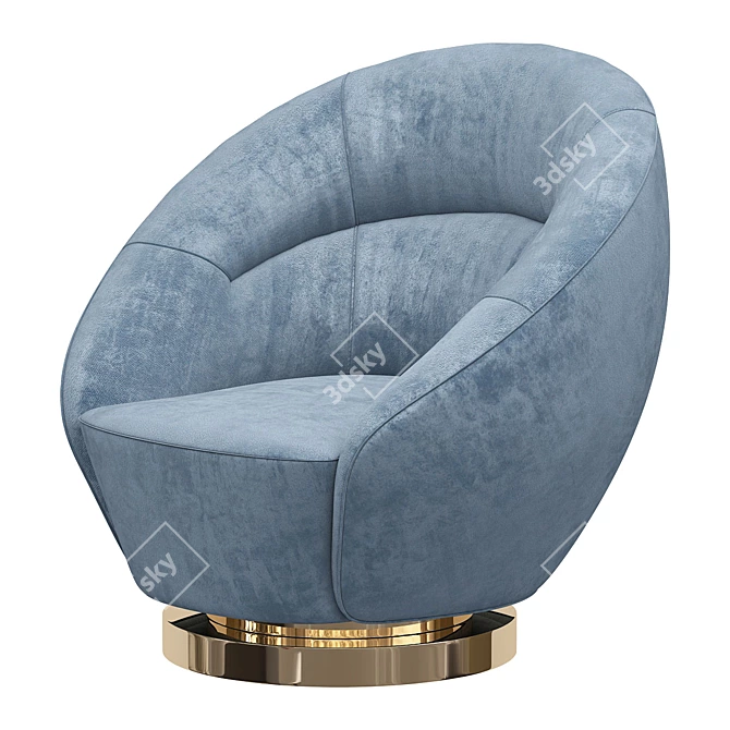 Modern UFO-inspired Armchair 3D model image 1