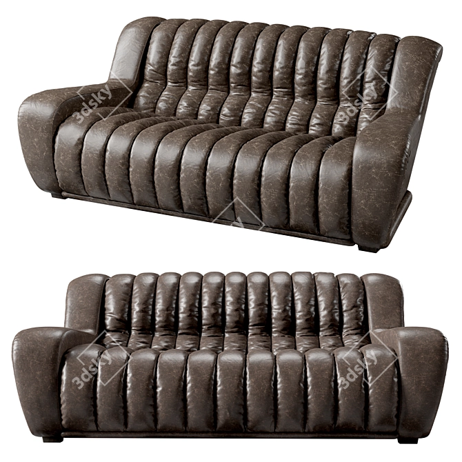 Elegant Vintage Style Sofa 3D model image 1