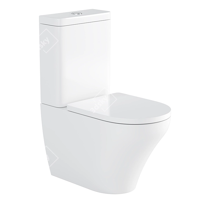 AM.PM Inspire Compact Toilet 3D model image 1