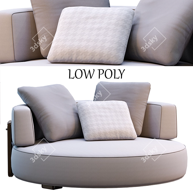 Modern Minotti Florida Loveseat Design 3D model image 1