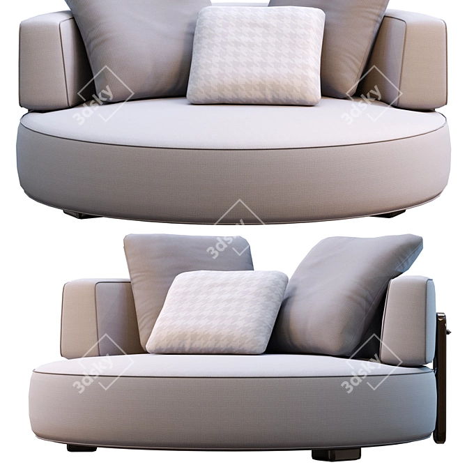 Modern Minotti Florida Loveseat Design 3D model image 3