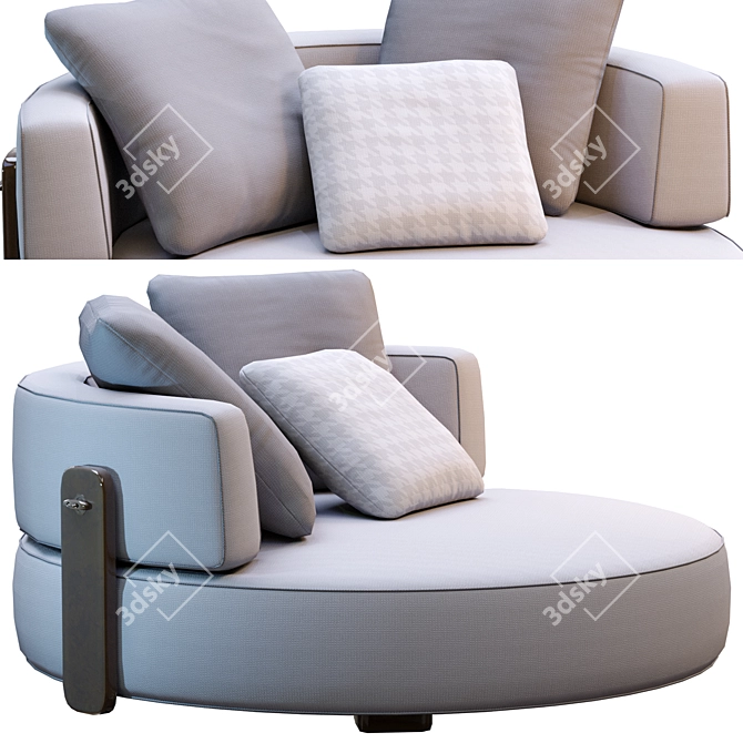 Modern Minotti Florida Loveseat Design 3D model image 7