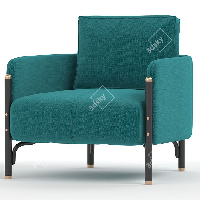 Modern Wiener JANNIS Armchair Design 3D model image 2