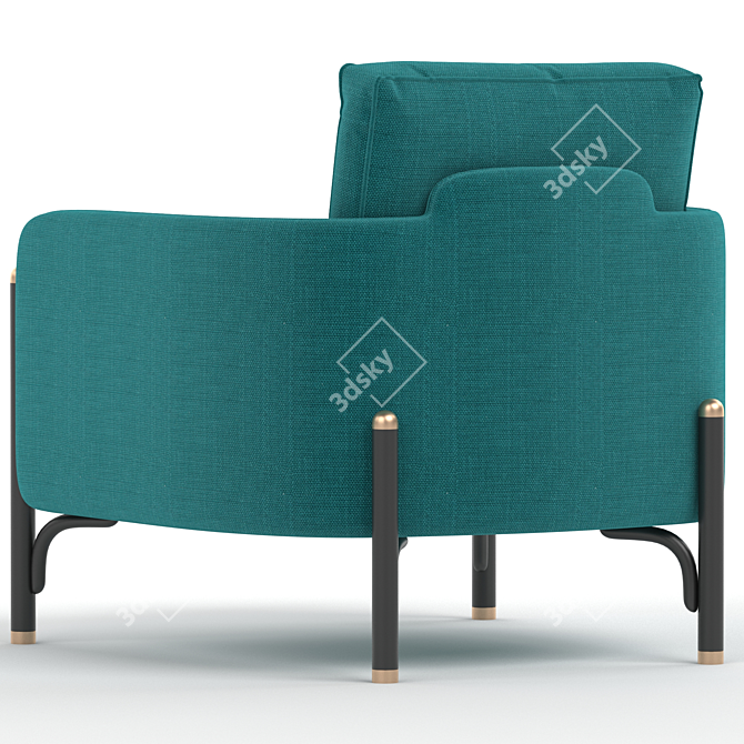 Modern Wiener JANNIS Armchair Design 3D model image 3