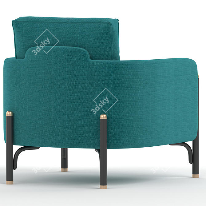 Modern Wiener JANNIS Armchair Design 3D model image 4