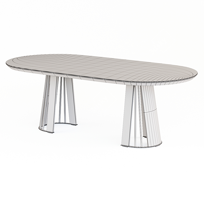 Vienna Oval Dining Table 3D model image 3