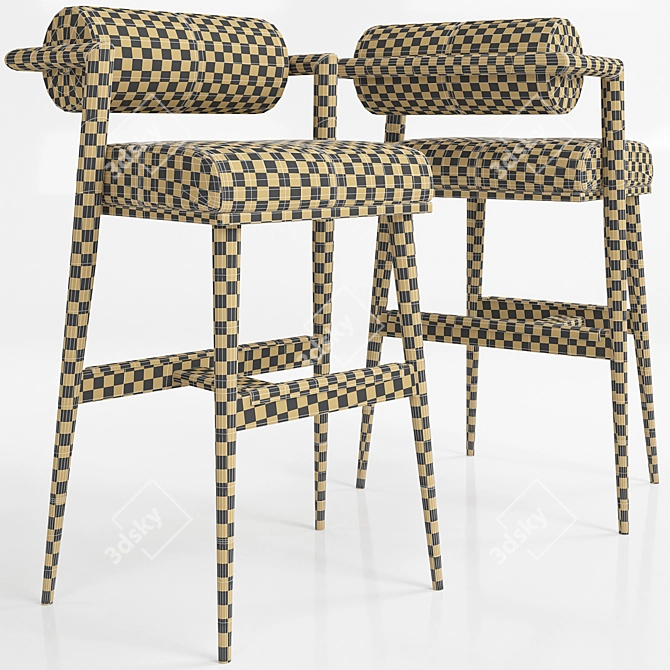  Bss021 Realistic 3D Model Bar Stool 3D model image 3