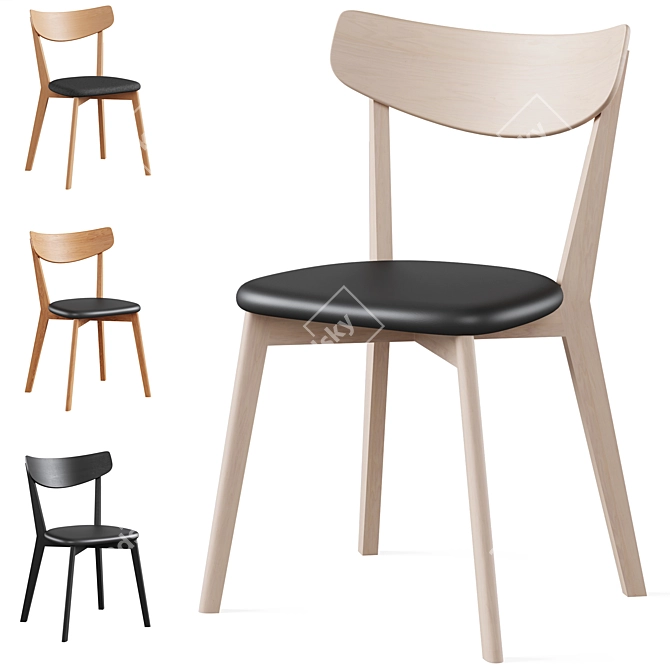 Modern Dining Chairs Set - Elegant Home Décor 3D model image 1