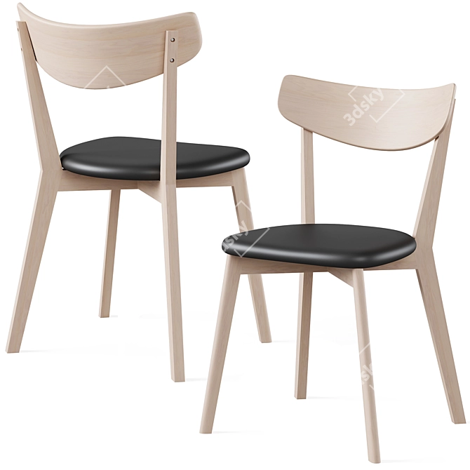 Modern Dining Chairs Set - Elegant Home Décor 3D model image 2