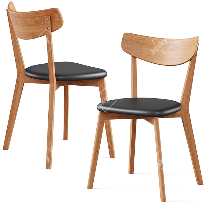 Modern Dining Chairs Set - Elegant Home Décor 3D model image 3