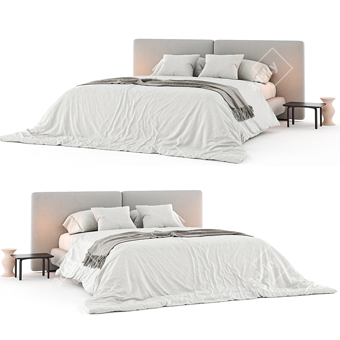 Modern Tatlin Bed Collection 3D model image 1