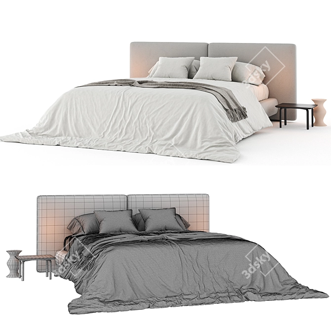 Modern Tatlin Bed Collection 3D model image 3