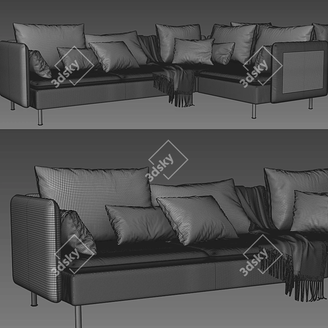 Modern 3D Sofa Model 2013 3D model image 4