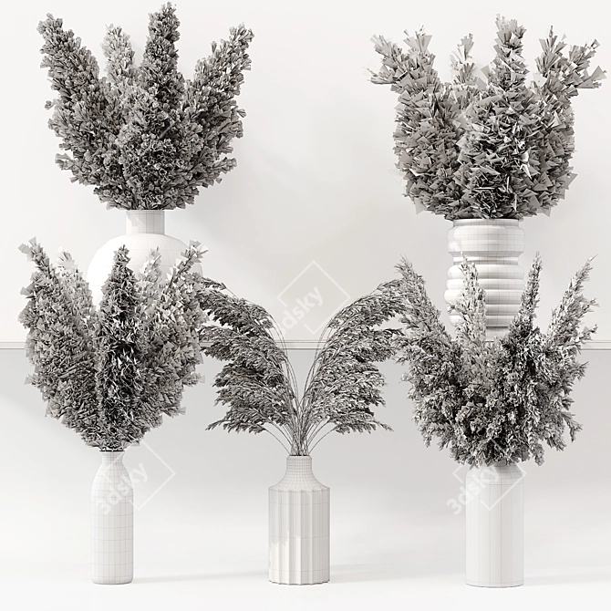 Luxury Indoor Plant Model Set 3D model image 7