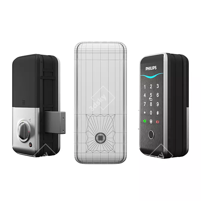 Keyless Entry Lock Philips 5100 3D model image 3