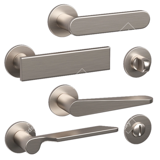 DnD Door Handles Set 3D model image 3