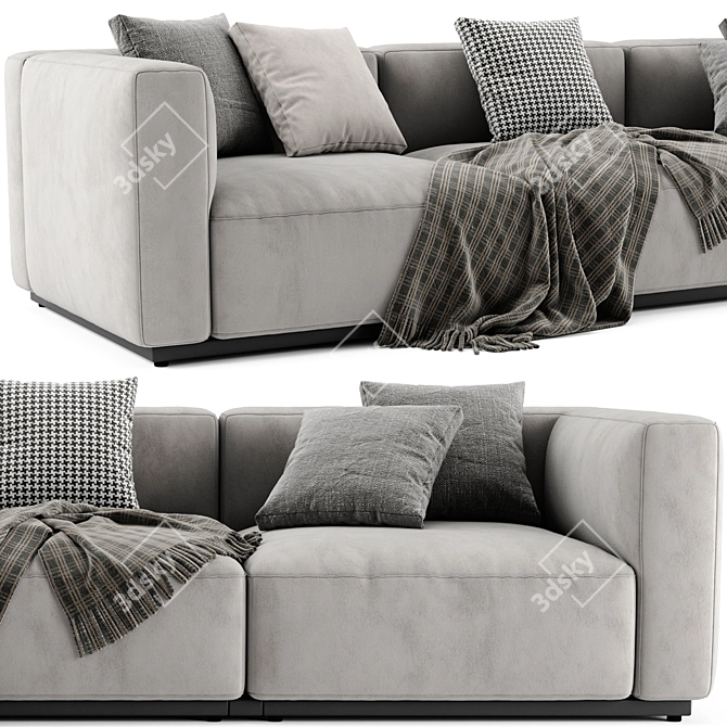 Stylish Cassina Mex Cube Sofa 3D model image 4