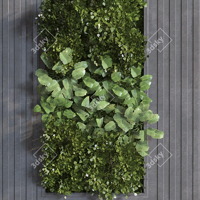 Modern Interior Vertical Plant Set 3D model image 3