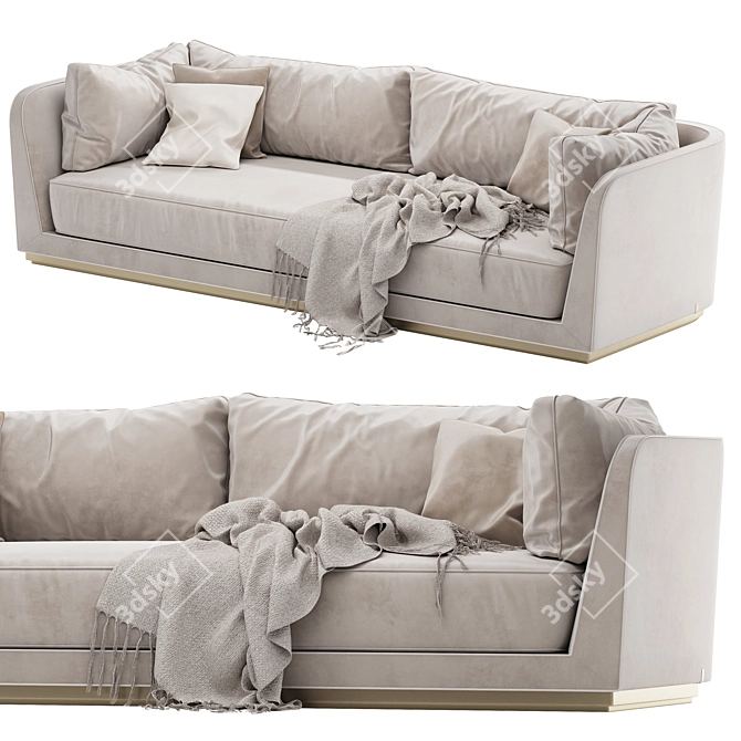 Modern Leather Sofa: Dorian ULIVI 3D model image 1