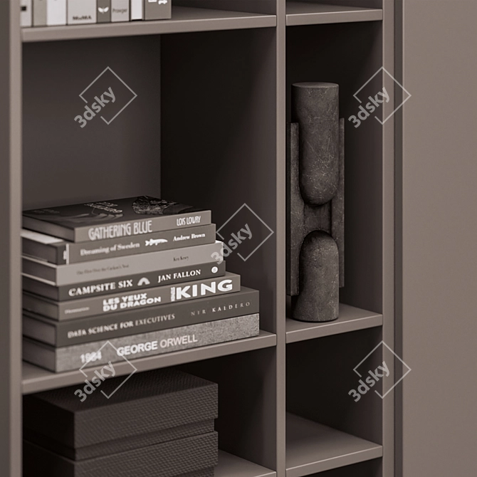 Modern TV Wall Unit 03 3D model image 4