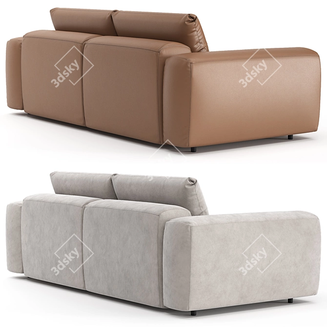 Modern Sofa Set with Extra Material 3D model image 2