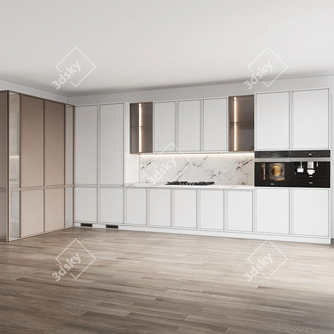 Modern Kitchen Island Appliances Set 3D model image 3