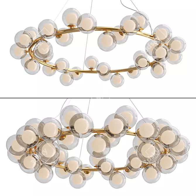 Elegant 90cm Chandelier Light Fixture 3D model image 1