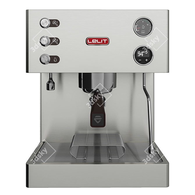 Compact Lelit Elizabeth Coffee Machine 3D model image 2