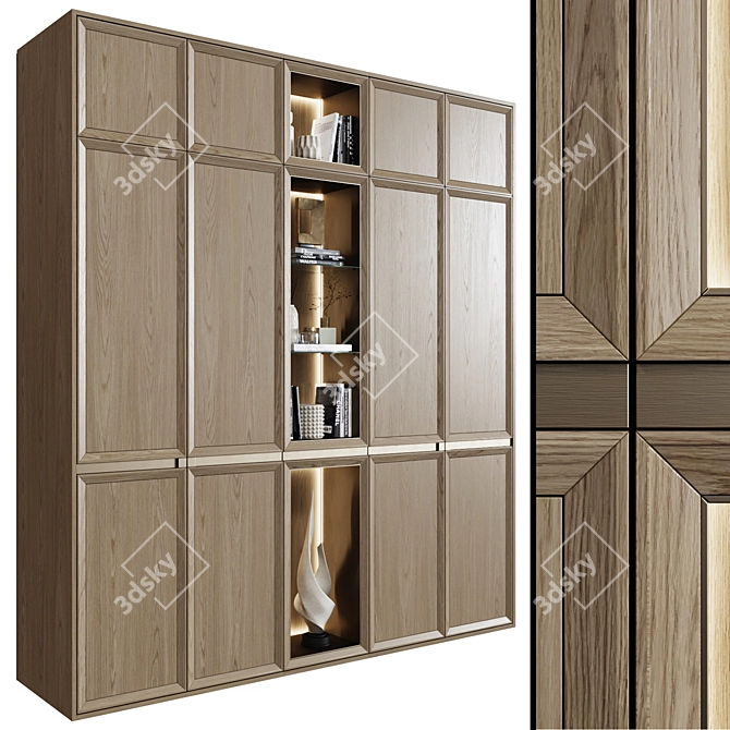 Art Deco Modular Wardrobe 3D model image 2