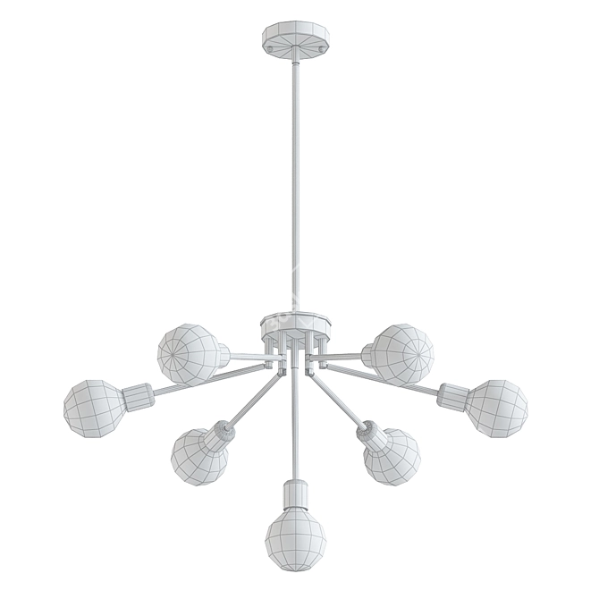 Sleek Multi-Bulb Lighting Fixture 3D model image 2